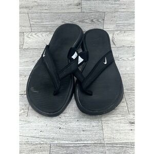 Nike Solay Thong Women Flip Flop Sandals Black White 882698-002 Size 8
